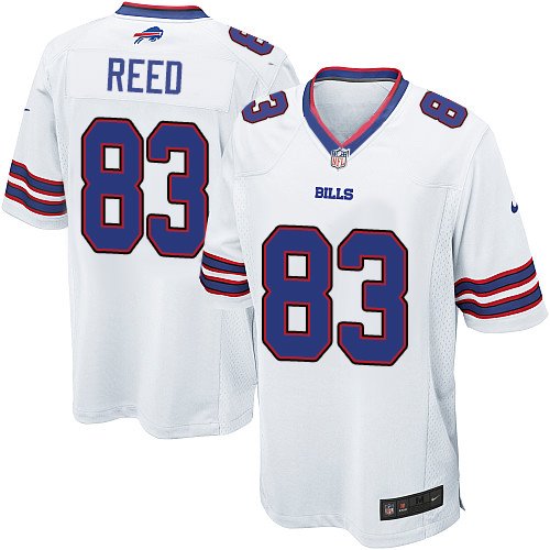 Men's Game Andre Reed Nike Jersey White Road - #83 NFL Buffalo Bills